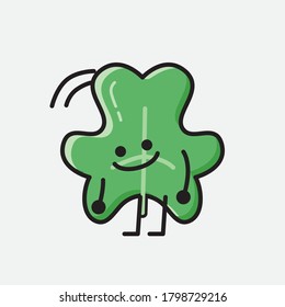 An illustration of Cute Clover Leaf Vector Character