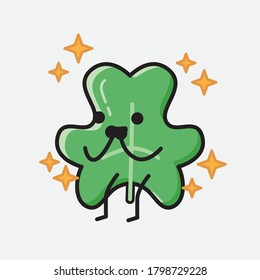 An illustration of Cute Clover Leaf Vector Character