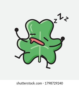 An illustration of Cute Clover Leaf Vector Character