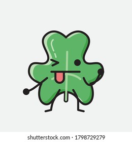 Eine Illustration von Cute Clover Leaf Vektor-Charakter