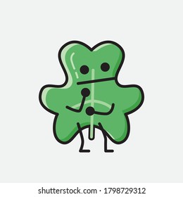 An illustration of Cute Clover Leaf Vector Character