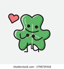 An illustration of Cute Clover Leaf Vector Character