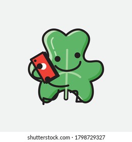 An illustration of Cute Clover Leaf Vector Character