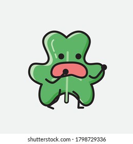 An illustration of Cute Clover Leaf Vector Character