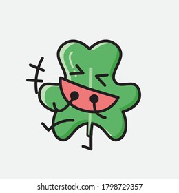 An illustration of Cute Clover Leaf Vector Character