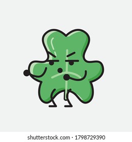 An illustration of Cute Clover Leaf Vector Character