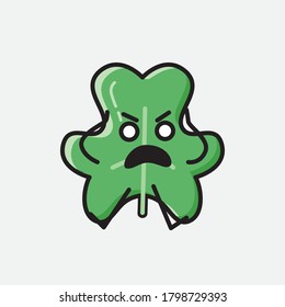 An illustration of Cute Clover Leaf Vector Character