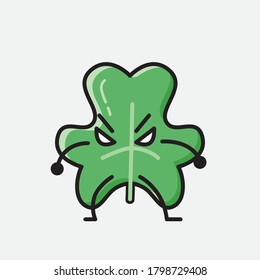 An illustration of Cute Clover Leaf Vector Character