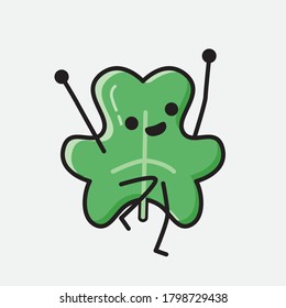 An illustration of Cute Clover Leaf Vector Character