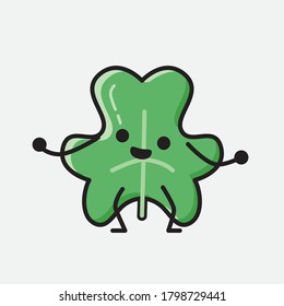 An illustration of Cute Clover Leaf Vector Character