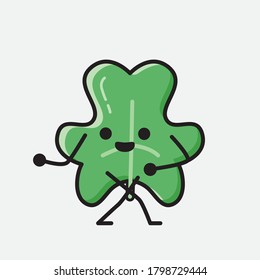 An illustration of Cute Clover Leaf Vector Character