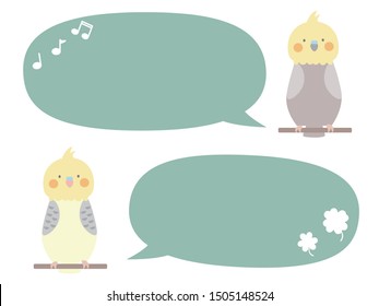 It is an illustration of a cute cockatiel.