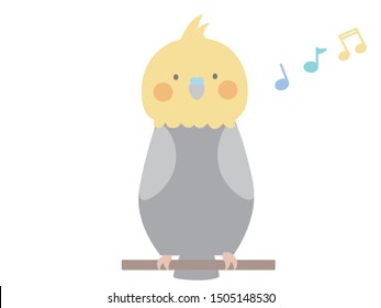 It is an illustration of a cute cockatiel.