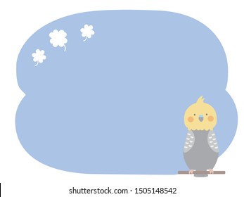 It is an illustration of a cute cockatiel.