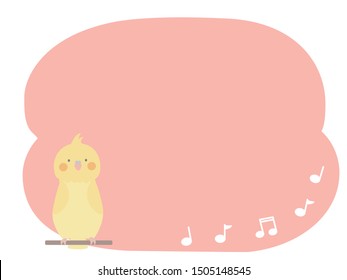 It is an illustration of a cute cockatiel.