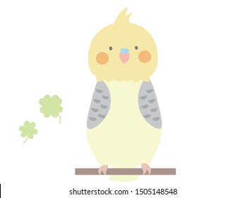 It is an illustration of a cute cockatiel.