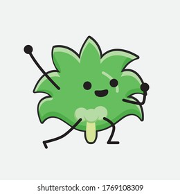 An illustration of Cute Coconut Tree Vector Character 