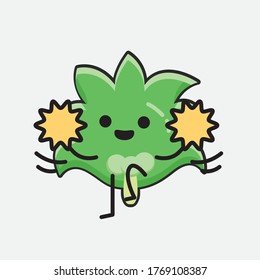 An illustration of Cute Coconut Tree Vector Character 