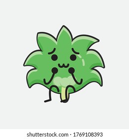 An illustration of Cute Coconut Tree Vector Character 
