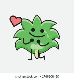 An illustration of Cute Coconut Tree Vector Character 