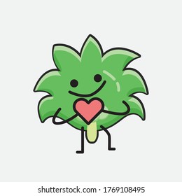 An illustration of Cute Coconut Tree Vector Character 