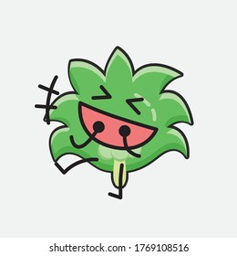 An illustration of Cute Coconut Tree Vector Character 
