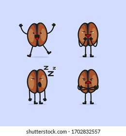 Illustration of cute coffee character