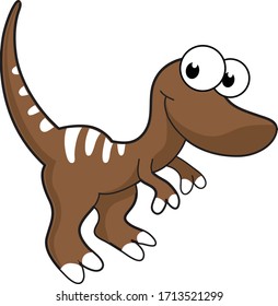illustration of a cute colorful dinosaur
