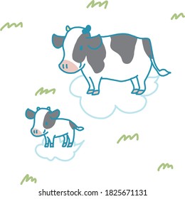 牛 親子 のイラスト素材 画像 ベクター画像 Shutterstock