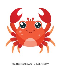 Illustration of a Cute Crab animal 