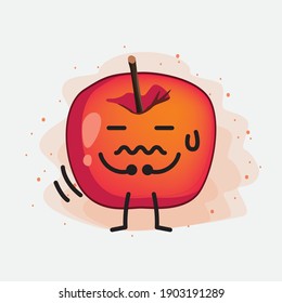An illustration of Cute Crab Apple Vector Character