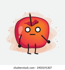 Ilustración del carácter del vector de Apple Cute Crab