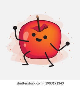 An illustration of Cute Crab Apple Vector Character