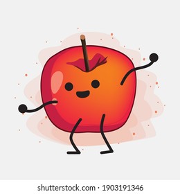 An illustration of Cute Crab Apple Vector Character