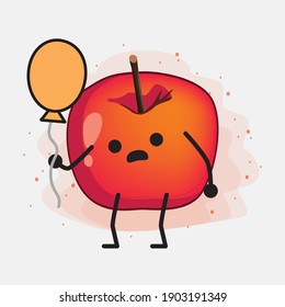 An illustration of Cute Crab Apple Vector Character
