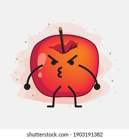 An illustration of Cute Crab Apple Vector Character