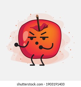 An illustration of Cute Crab Apple Vector Character