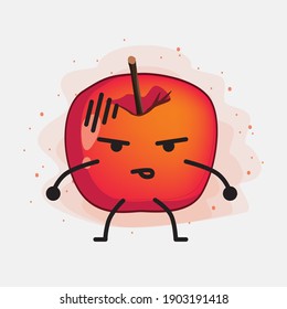 An illustration of Cute Crab Apple Vector Character