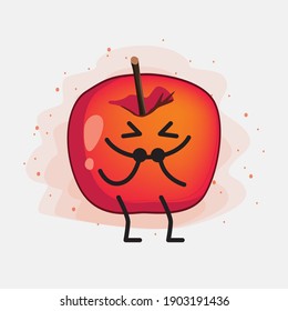 An illustration of Cute Crab Apple Vector Character