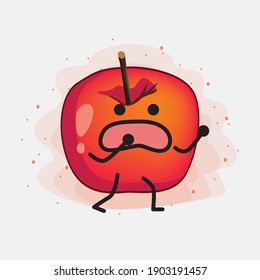 Ilustración del carácter del vector de Apple Cute Crab