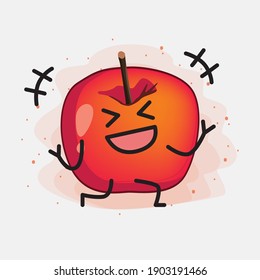 Ilustración del carácter del vector de Apple Cute Crab