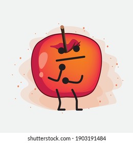 An illustration of Cute Crab Apple Vector Character