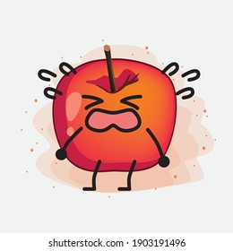An illustration of Cute Crab Apple Vector Character