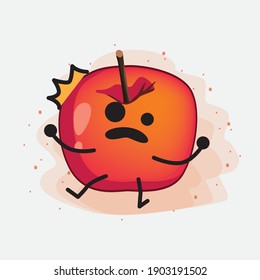 An illustration of Cute Crab Apple Vector Character