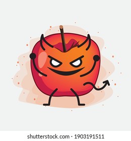 An illustration of Cute Crab Apple Vector Character