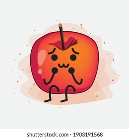 An illustration of Cute Crab Apple Vector Character
