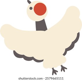 Illustration of a cute crane character
