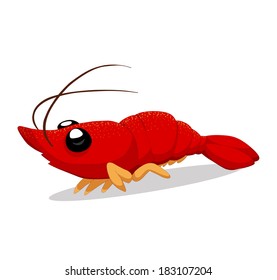  illustration of a cute crayfish