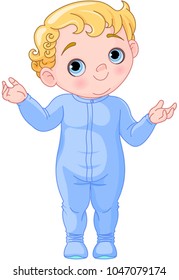 Illustration of cute creeping baby