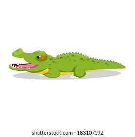  illustration of a cute crocodile